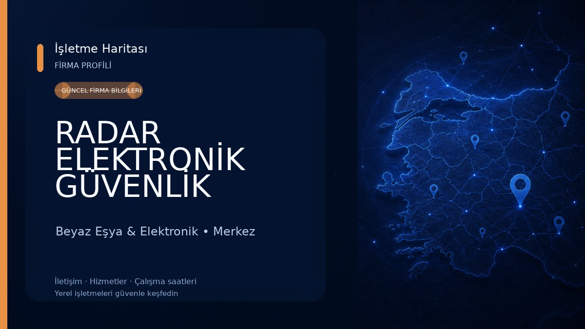 RADAR ELEKTRONİK GÜVENLİK 