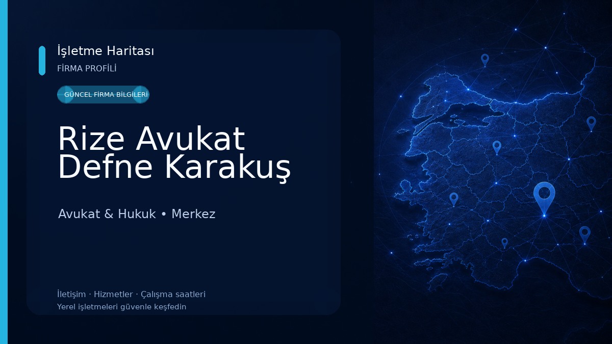 Rize Avukat Defne Karakuş Avukat & Hukuk