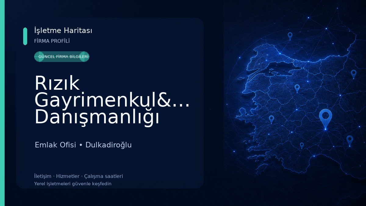 Rızık Gayrimenkul&Yatırım Danışmanlığı Emlak Ofisi
