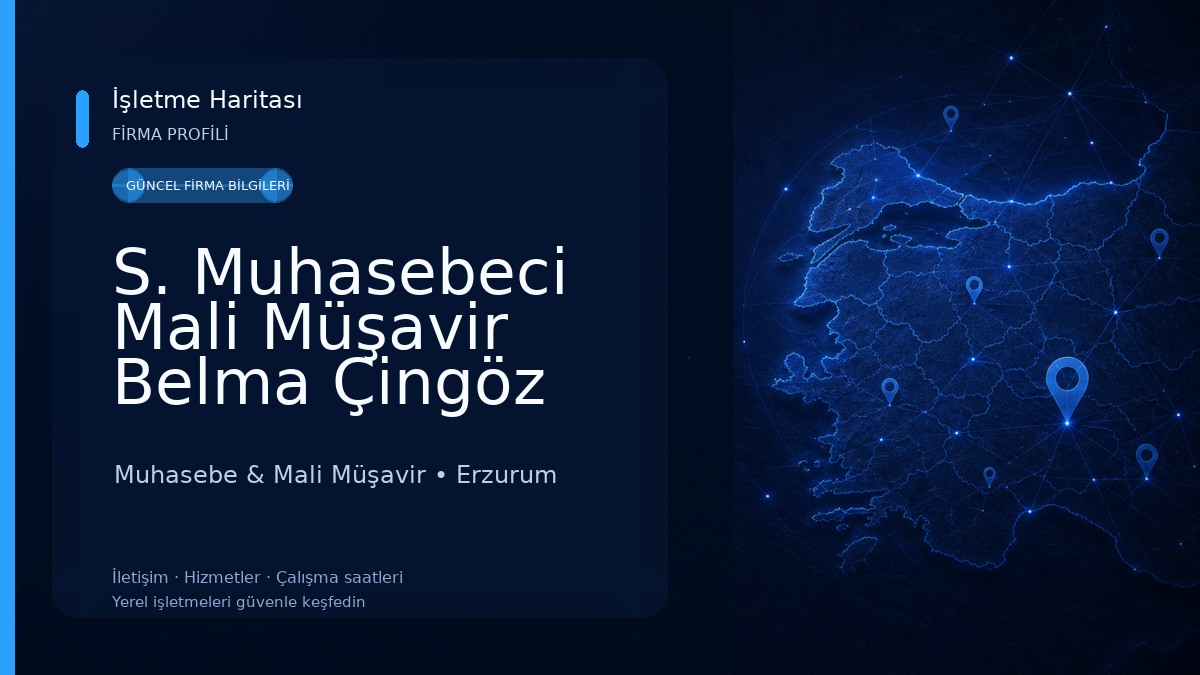 S. Muhasebeci Mali Müşavir Belma Çingöz 