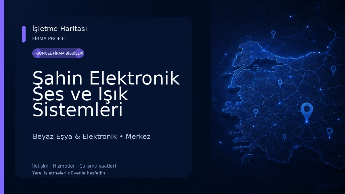 Şahin Elektronik Ses ve Işık Sistemleri 