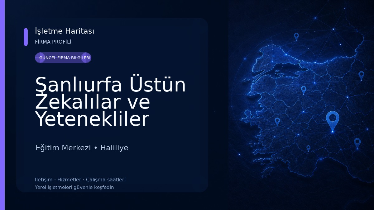 Şanlıurfa Üstün Zekalılar ve Yetenekliler Eğitim Merkezi 
