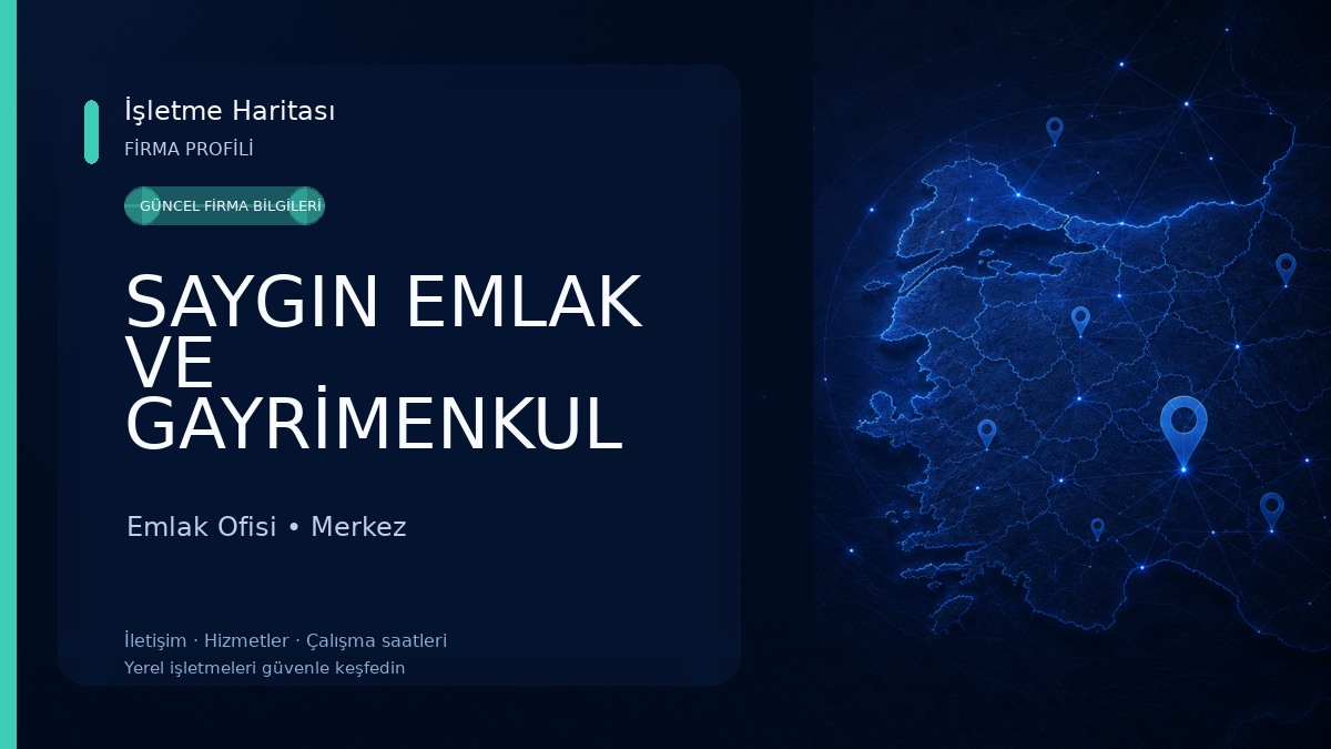 SAYGIN EMLAK VE GAYRİMENKUL DANIŞMANLIĞI Emlak Ofisi