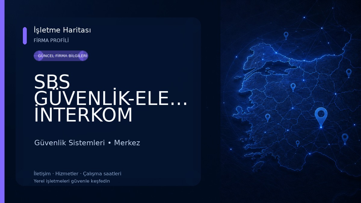 SBS GÜVENLİK-ELEKTRONİK-BİLİŞİM İNTERKOM SİSTEMLERİ