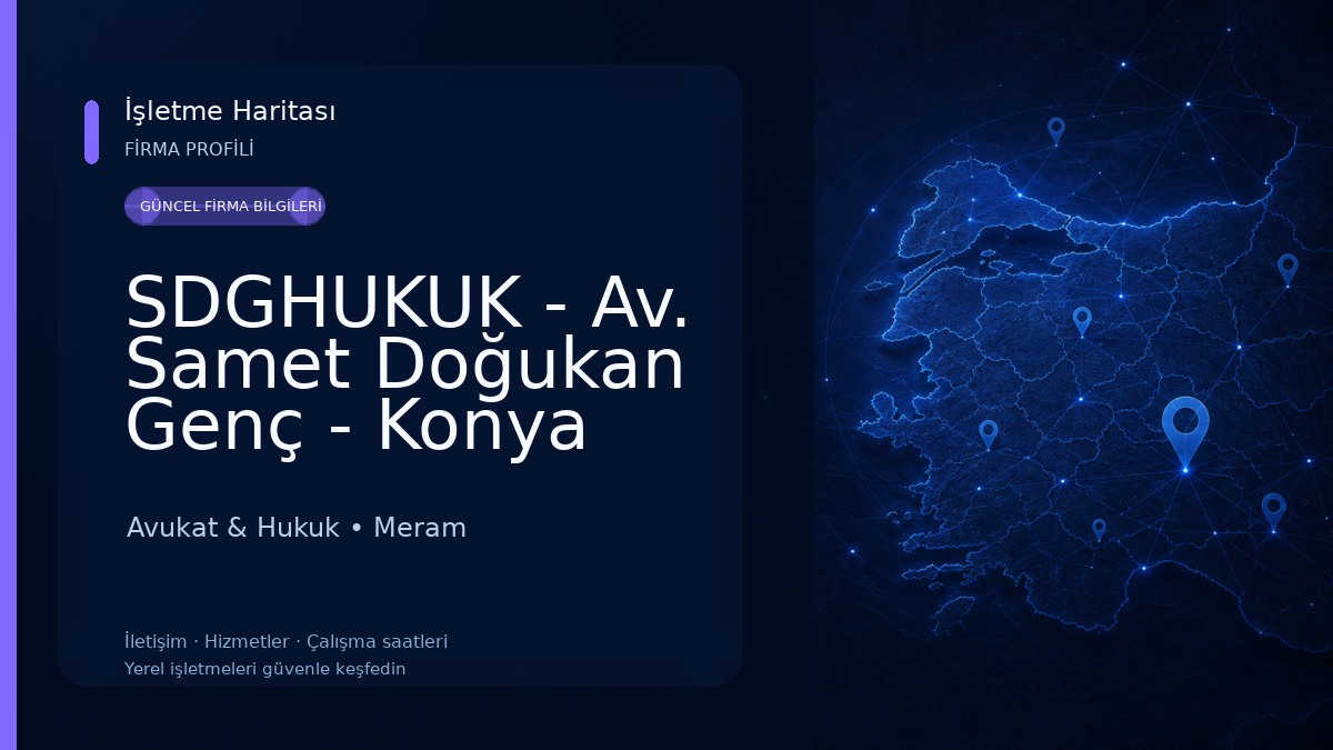 SDGHUKUK - Av. Samet Doğukan Genç - Konya Avukat - Konya Ağır Ceza Avukatı