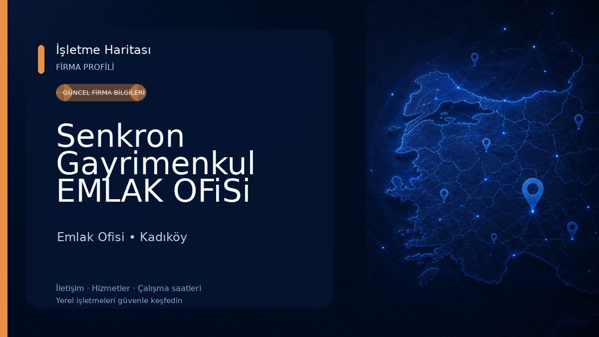 Senkron Gayrimenkul EMLAK OFiSi FENERYOLU KADIKÖY iSTANBUL Emlak Ofisi