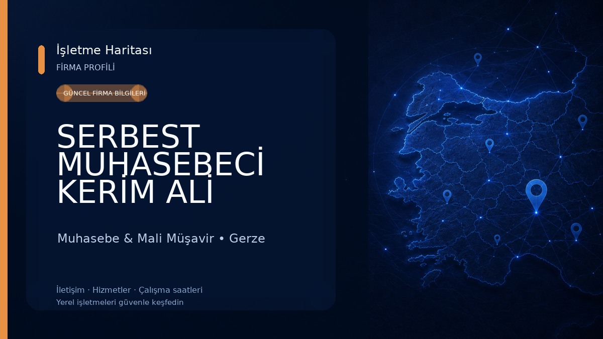 SERBEST MUHASEBECİ KERİM ALİ ÖZCAN Muhasebe & Mali Müşavir