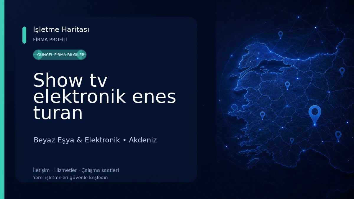 Show tv elektronik enes turan 