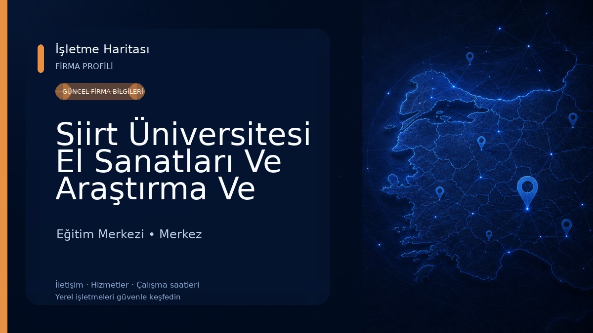 Siirt Üniversitesi El Sanatları Ve Araştırma Ve Uyguluma Merkezi 