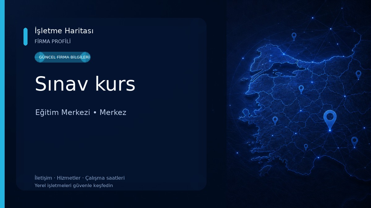 Sınav kurs Eğitim Merkezi