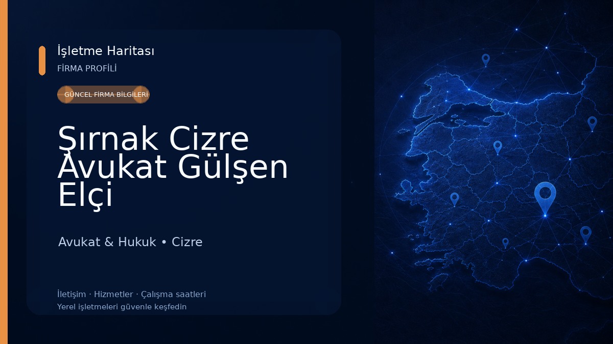 Şırnak Cizre Avukat Gülşen Elçi Avukat & Hukuk