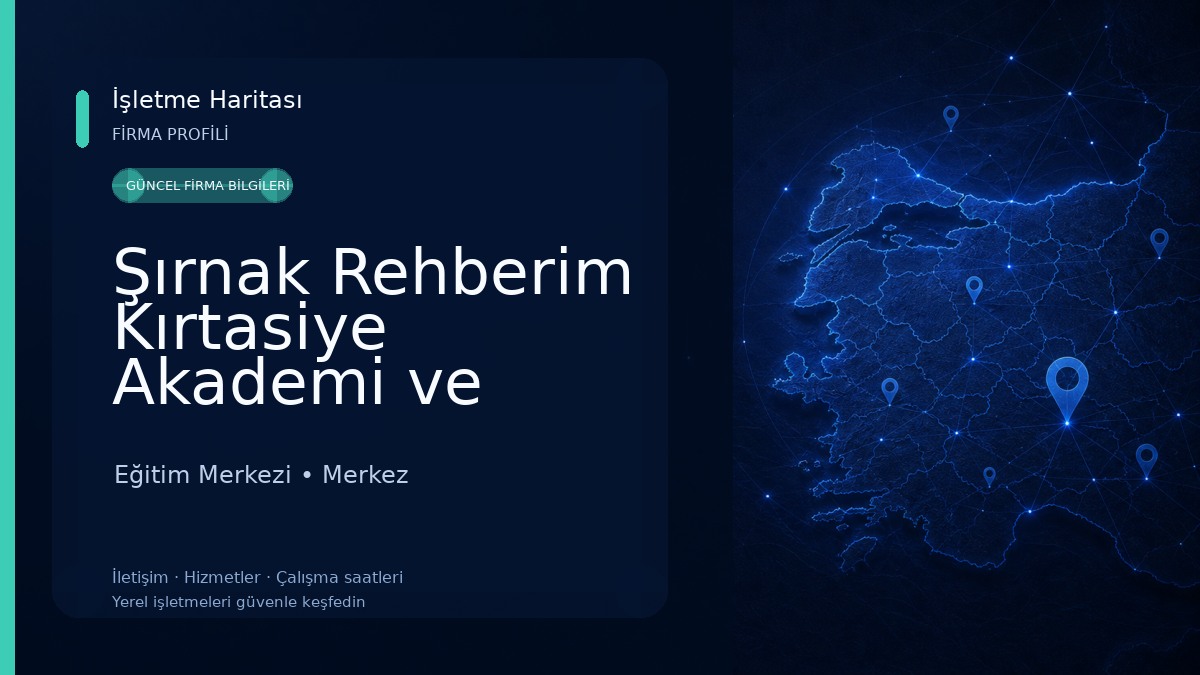 Şırnak Rehberim Kırtasiye Akademi ve Çalışma Salonu Eğitim Merkezi