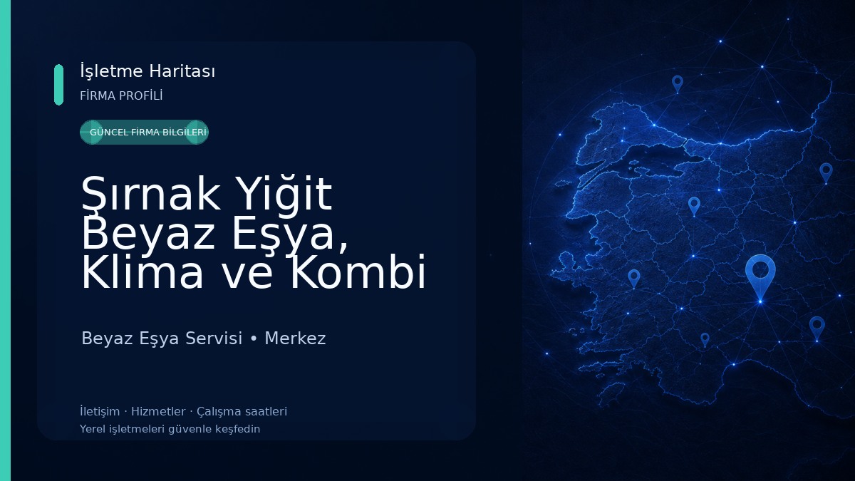 Şırnak Yiğit Beyaz Eşya, Klima ve Kombi Teknik Servisi Beyaz Eşya Servisi