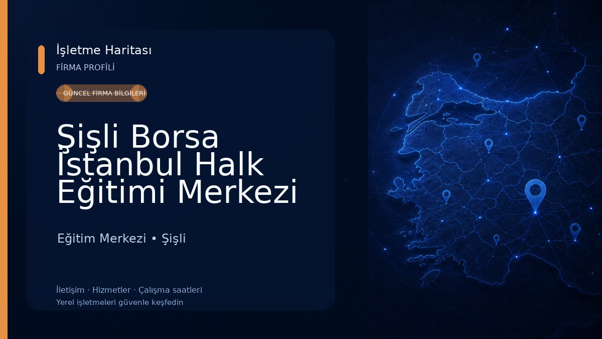 Şişli Borsa İstanbul Halk Eğitimi Merkezi Eğitim Merkezi