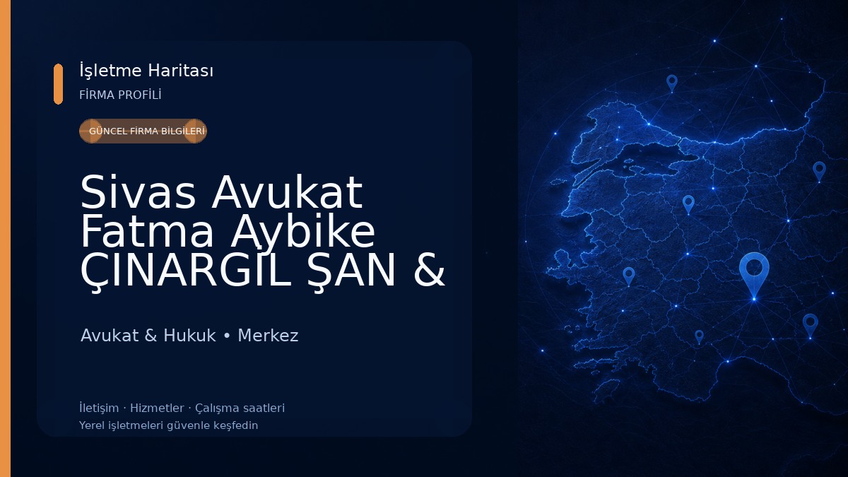 Sivas Avukat Fatma Aybike ÇINARGİL ŞAN & Avukat Sedat ŞAN [ÇINARGİL & ŞAN HUKUK BÜROSU] Avukat & Hukuk