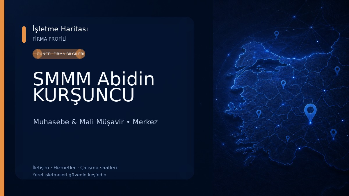 SMMM Abidin KURŞUNCU Muhasebe & Mali Müşavir