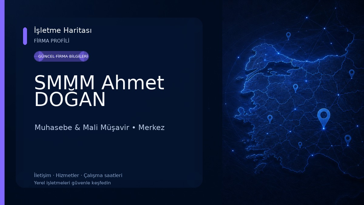SMMM Ahmet DOĞAN Muhasebe & Mali Müşavir