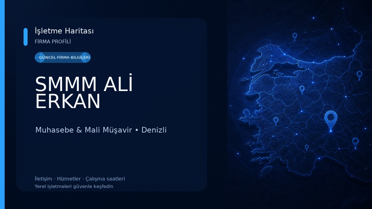 SMMM ALİ ERKAN Muhasebe & Mali Müşavir