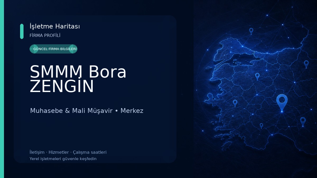 SMMM Bora ZENGİN Muhasebe & Mali Müşavir