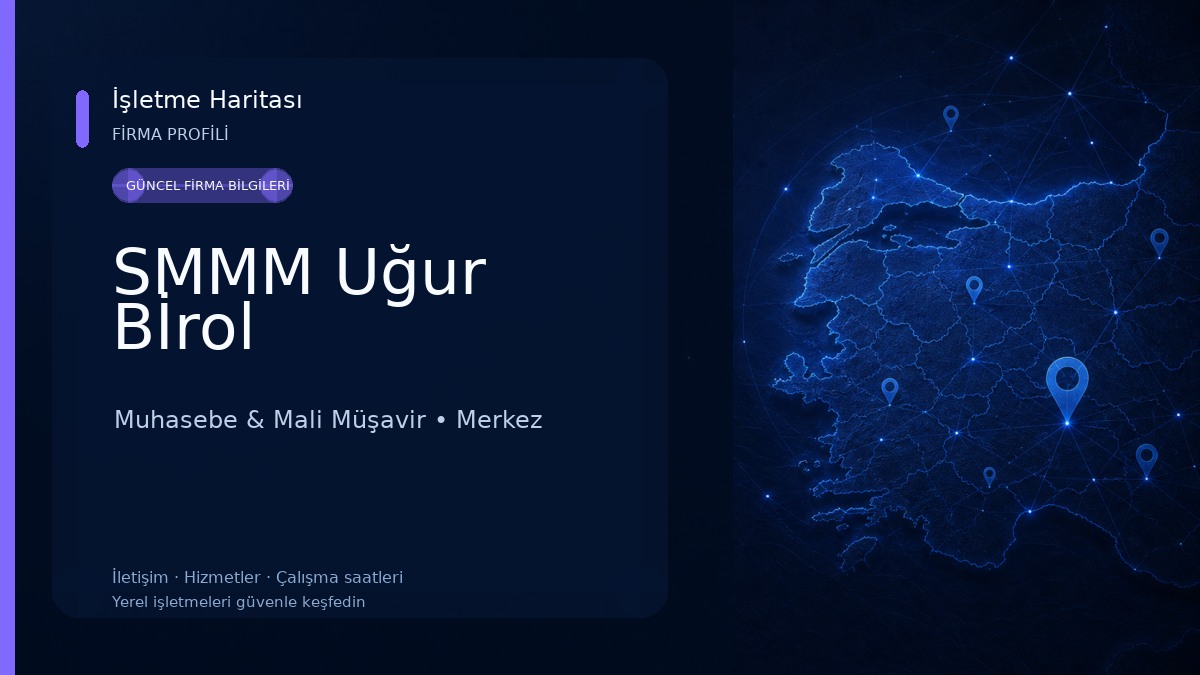 SMMM Uğur Bİrol Muhasebe & Mali Müşavir