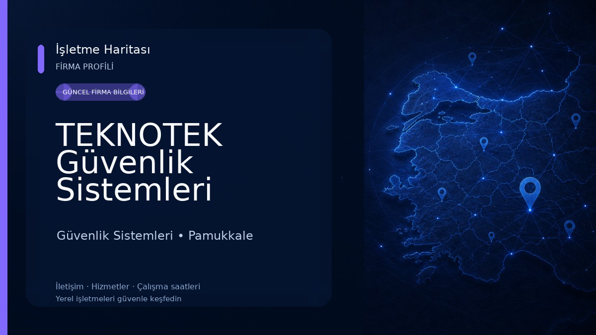 TEKNOTEK Güvenlik Sistemleri Güvenlik Sistemleri