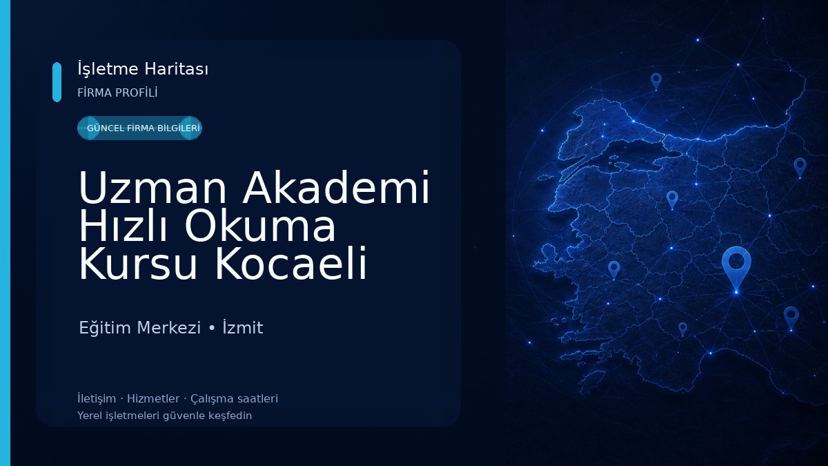 Uzman Akademi Hızlı Okuma Kursu Kocaeli 