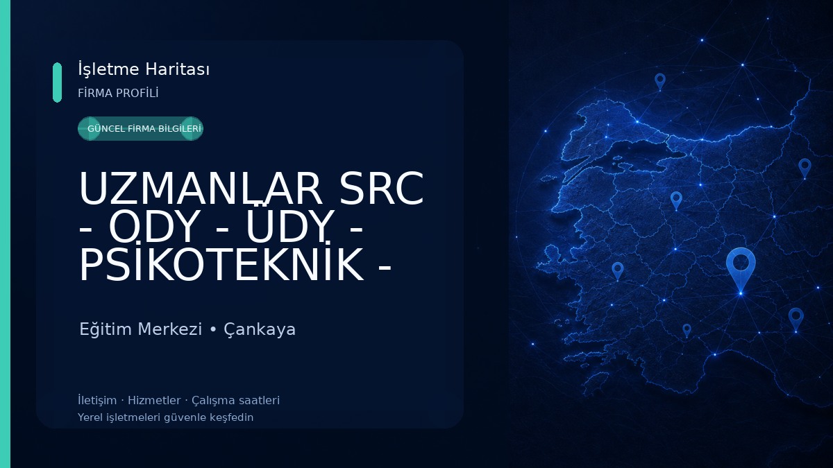 UZMANLAR SRC - ODY - ÜDY - PSİKOTEKNİK - TMGD Eğitim Merkezi