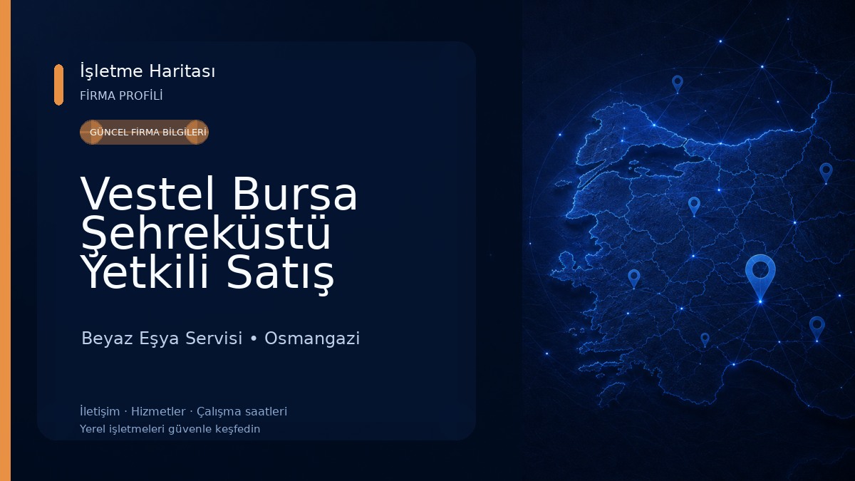 Vestel Bursa Şehreküstü Yetkili Satış Mağazası - Altıneller DTM 