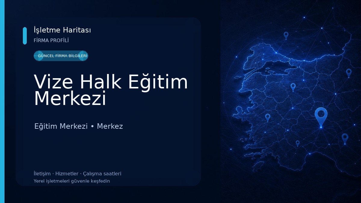 Vize Halk Eğitim Merkezi Eğitim Merkezi