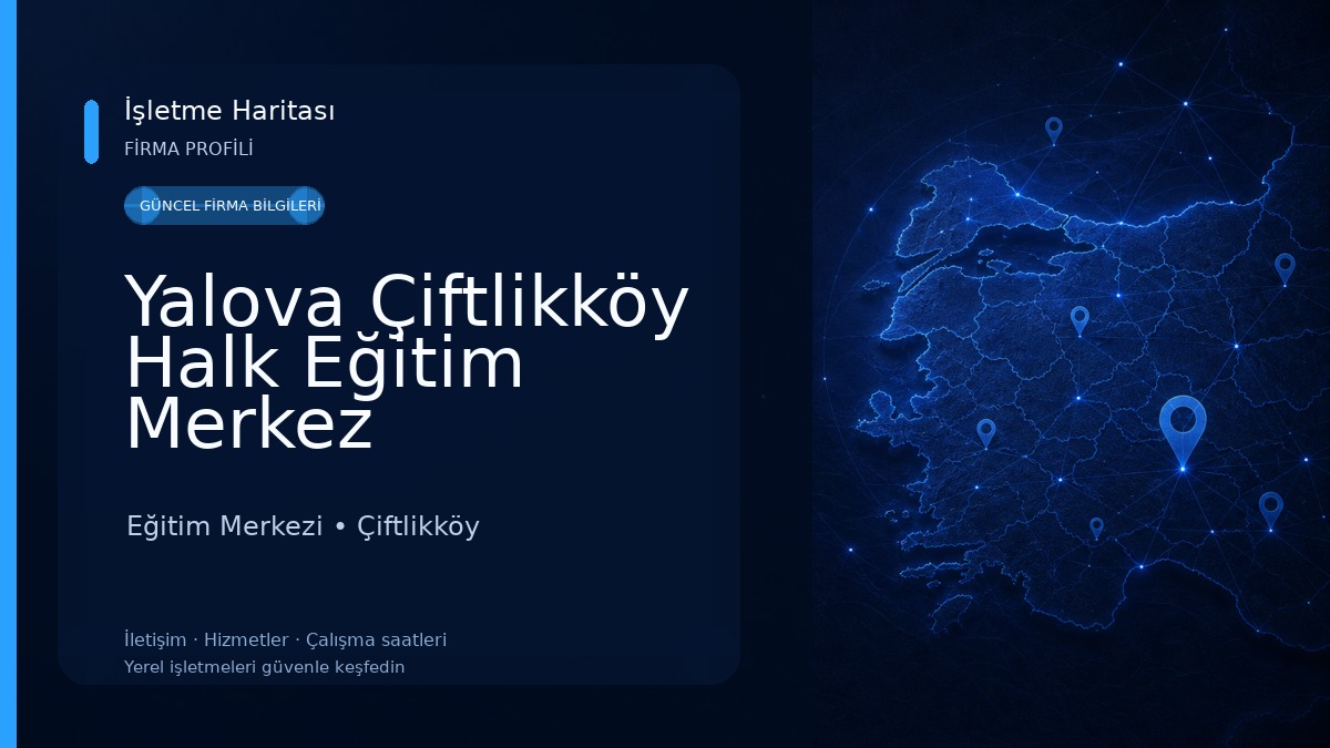 Yalova Çiftlikköy Halk Eğitim Merkez Eğitim Merkezi