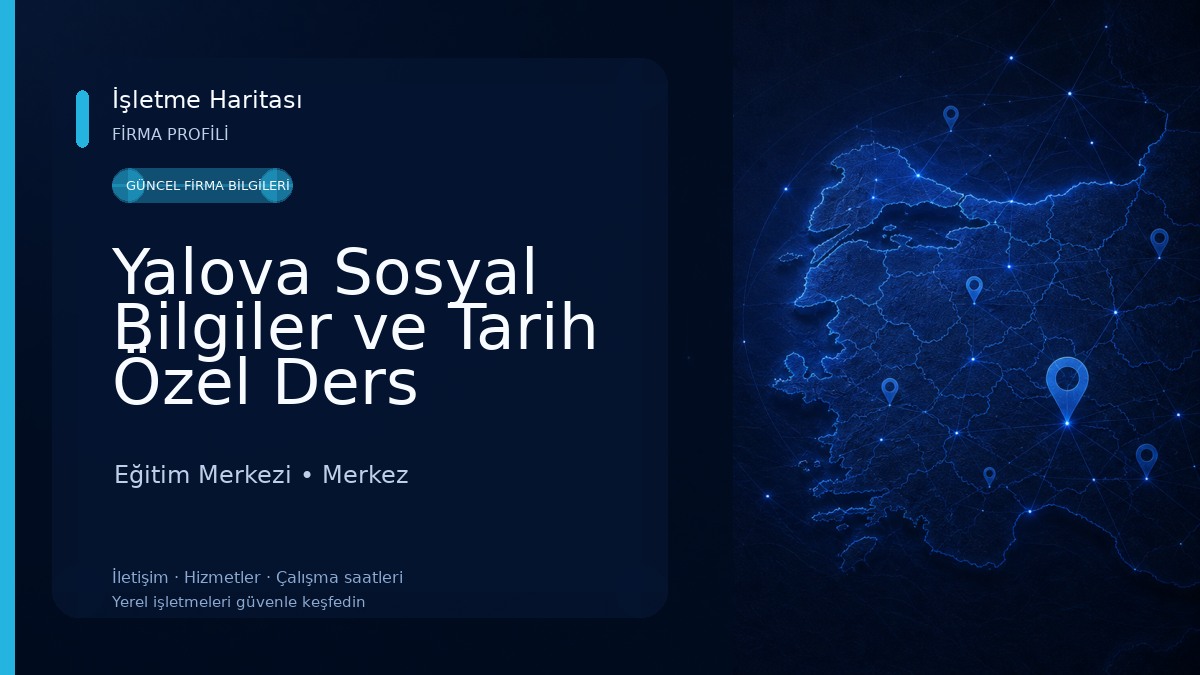 Yalova Sosyal Bilgiler ve Tarih Özel Ders 