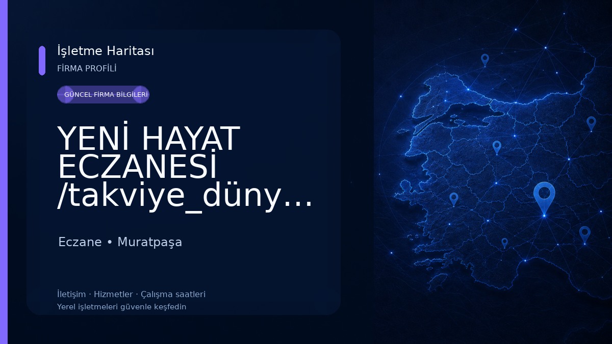 YENİ HAYAT ECZANESİ /takviye_dünyasi 