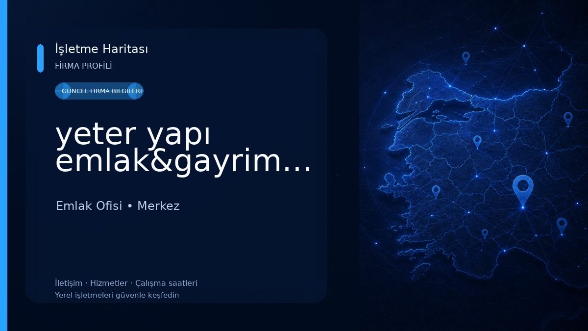 yeter yapı emlak&gayrimenkul 