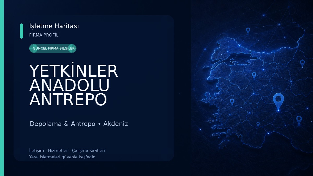 YETKİNLER ANADOLU ANTREPO Depolama & Antrepo