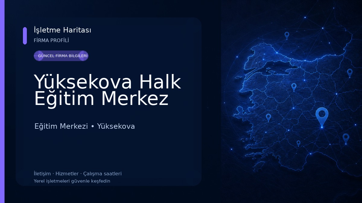 Yüksekova Halk Eğitim Merkez 