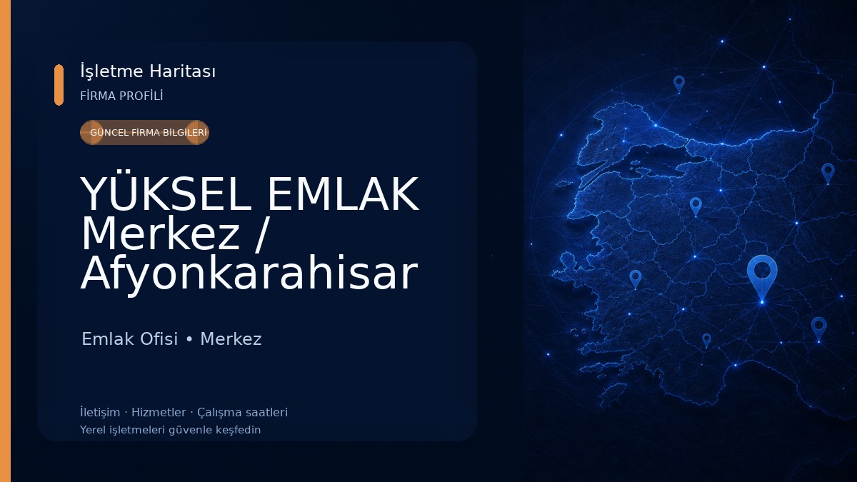 YÜKSEL EMLAK Merkez / Afyonkarahisar Emlak Ofisi