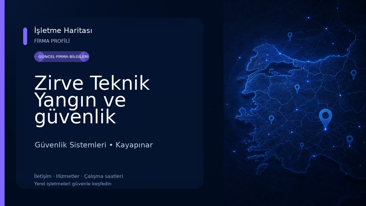 Zirve Teknik Yangın ve güvenlik sistemleri Diyarbakır Şubesi Güvenlik Sistemleri